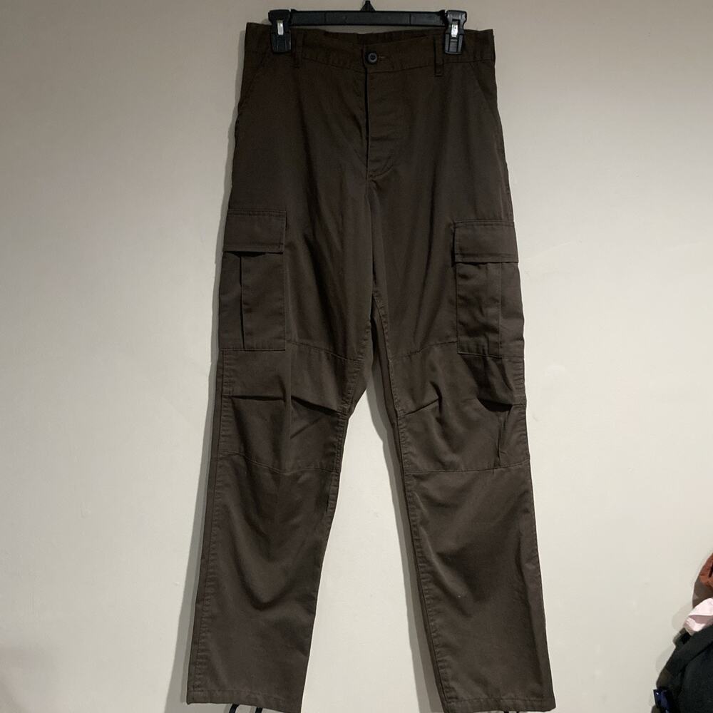 Rothco BDU Cargo Pants Mens Brown Tactical Military Adjustable Sz Sm 30x31”